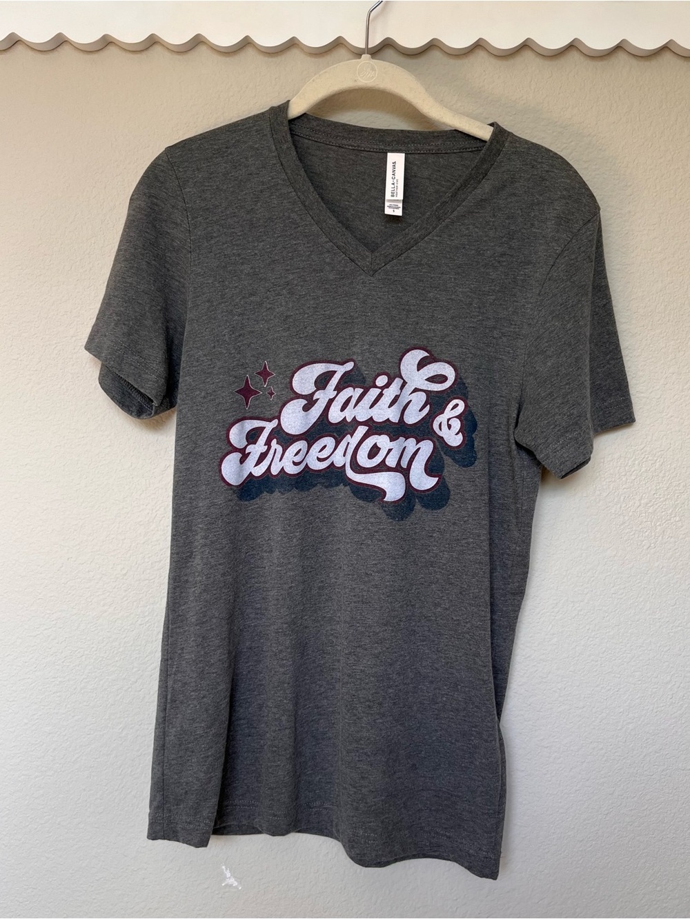Bella Canvas Gray V-Neck Tee